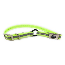 Sparky Pet Co - Zeus ECollar Replacement Strap - Bungee Loop Dog Collar - Waterproof Biothane - Adjustable - Double Buckle - Quick Snap Metal Clasp - Invisible Fence Systems - 3/4" x 28" Yellow Refl