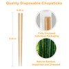 LOROTOCO 50 Pairs Chopsticks Disposable Reusable 9.5" Individually Wrapped Bulk