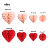 sesameless Valentines Decorations Set,12 Pcs Honeycomb Heart Sharp Hanging Ornaments