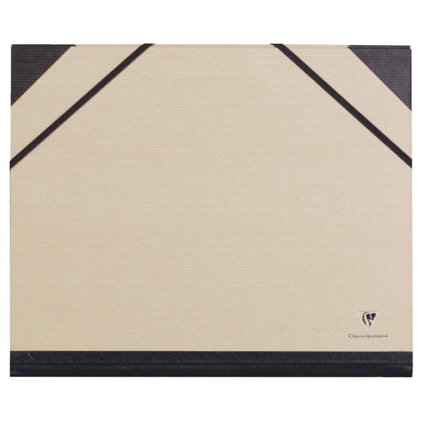 Clairefontaine A4 Kraft Art Folder, Elastic Straps, Brown