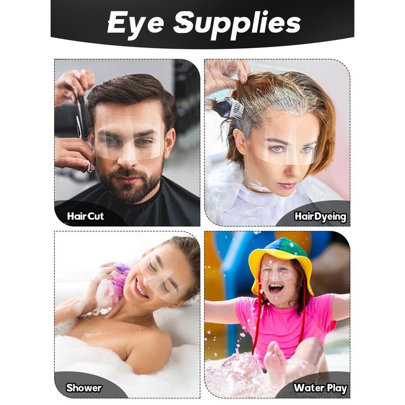 EBANKU 100 Pcs Shower Visor Face Eye Shield, Clear Shield