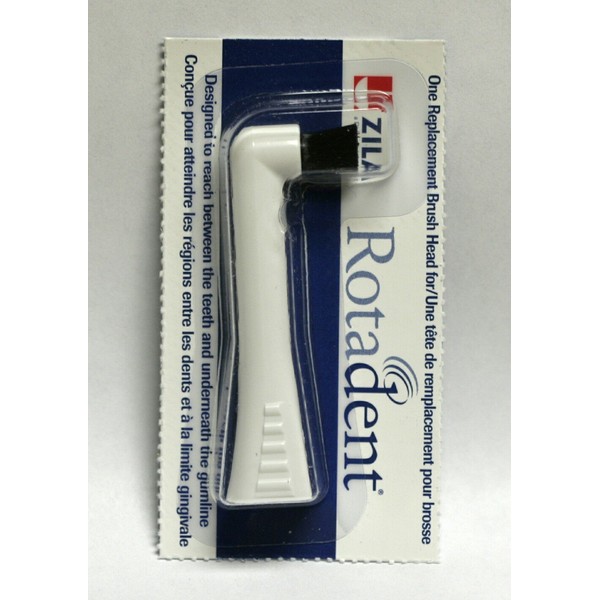1 Rotadent Rota Dent Brush Head Flat Hollow Zila