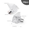 HASLED Shelf Holder, Pack of 100 Transparent Shelf Brackets, Floor