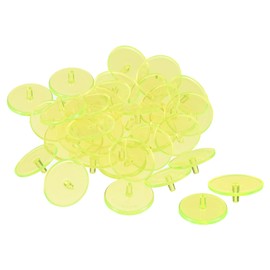 PATIKIL 150pcs Golf Ball Markers 24mm Round Clear Flat Position Mark Play Smarking Tool Golf Sports Accessories Yellow