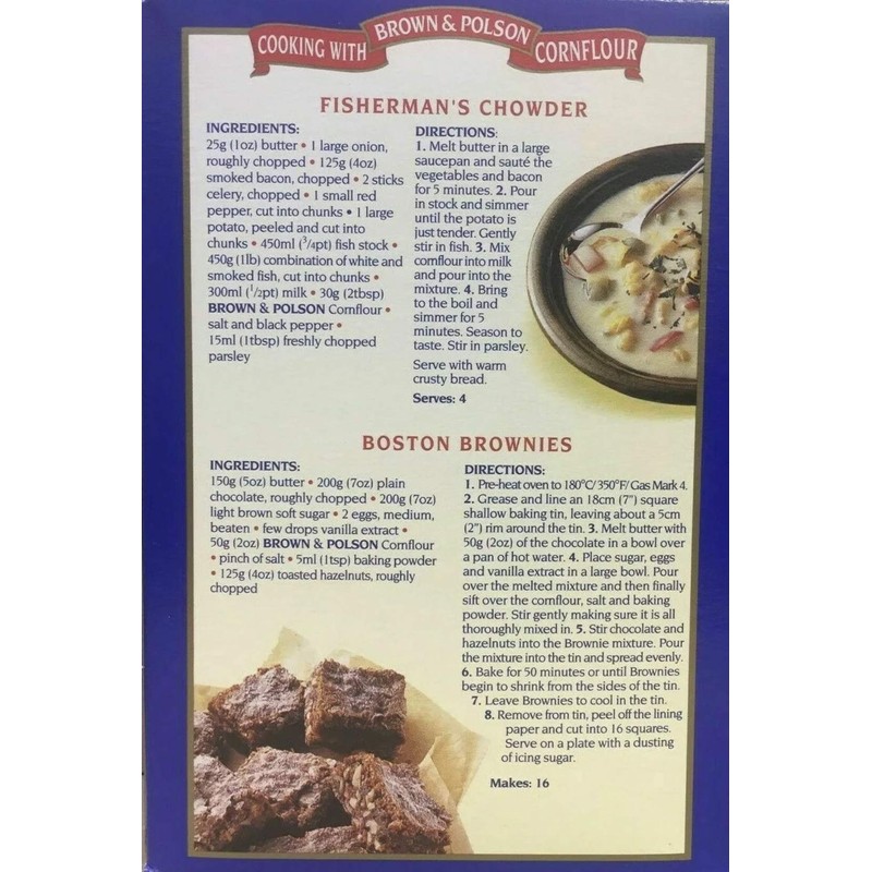 Brown & Polson 25341 Original Patent Cornflour, 250g