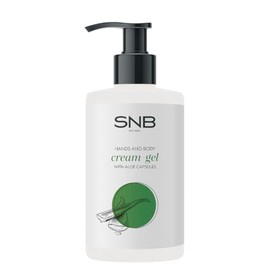 SNB Professional Hands and Body Cream - Gel 250 ml with Aloe Capsules and Arugula Extract | Hand Care & Body Care | For Very Dry and Cracked Skin | With 94% Natural Ingredients