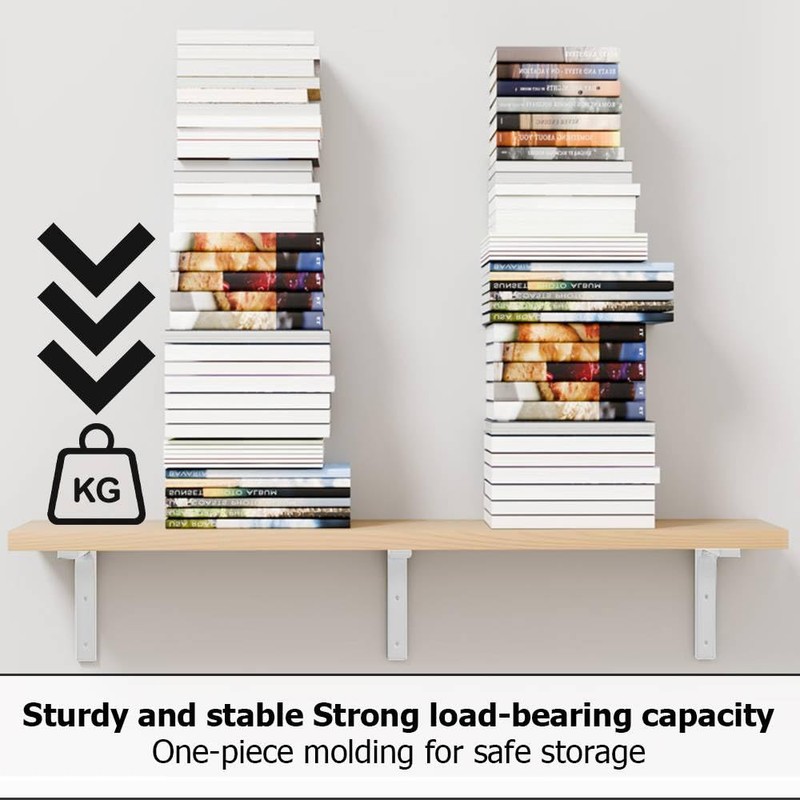 Bralucy Corner Bracket Shelf Support 2pcs Shelf Right Angle Stainless