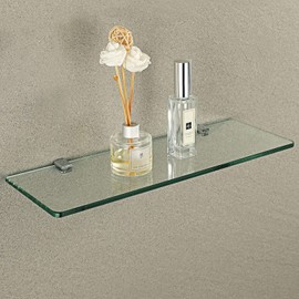 SAYAYO Solid Adjustable Glass Clamp Wood/Glass Shelf Brackets Glass Clip Clamp Holder for 5-8mm Thickness Glass, Zinc Alloy Polished Chrome, 8Pcs, CBL1015-8P