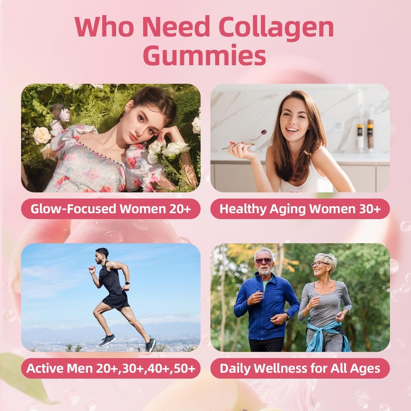 Babivek 2 Pack Collagen Gummies for Women & Men –