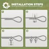 Jamiikury 12pcs M8 Wire Rope Clamp, 5/16 inch Cable Clamps