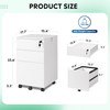 DEVAISE 3 Drawer Rolling File Cabinet with Lock, Wood Under