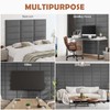 IFNOW Upholstered Wall Mounted Headboard, 3D Soundproof Wall Panels Peel