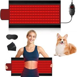 Red Light and Near-Infrared Light Pad with 660 nm and 850 nm, 33 x 15 inch, Large Size Red Light Mat Including the Head, Timer, Adjustable Brightness, and 3 Modes