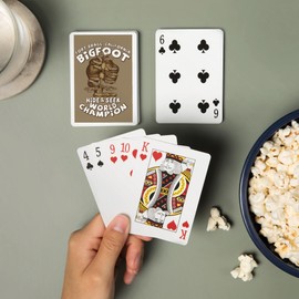 Lantern Press Fort Bragg, California, Bigfoot, Hide and Seek World Champion (52 Playing Cards, Poker Size Card Deck with Jokers)