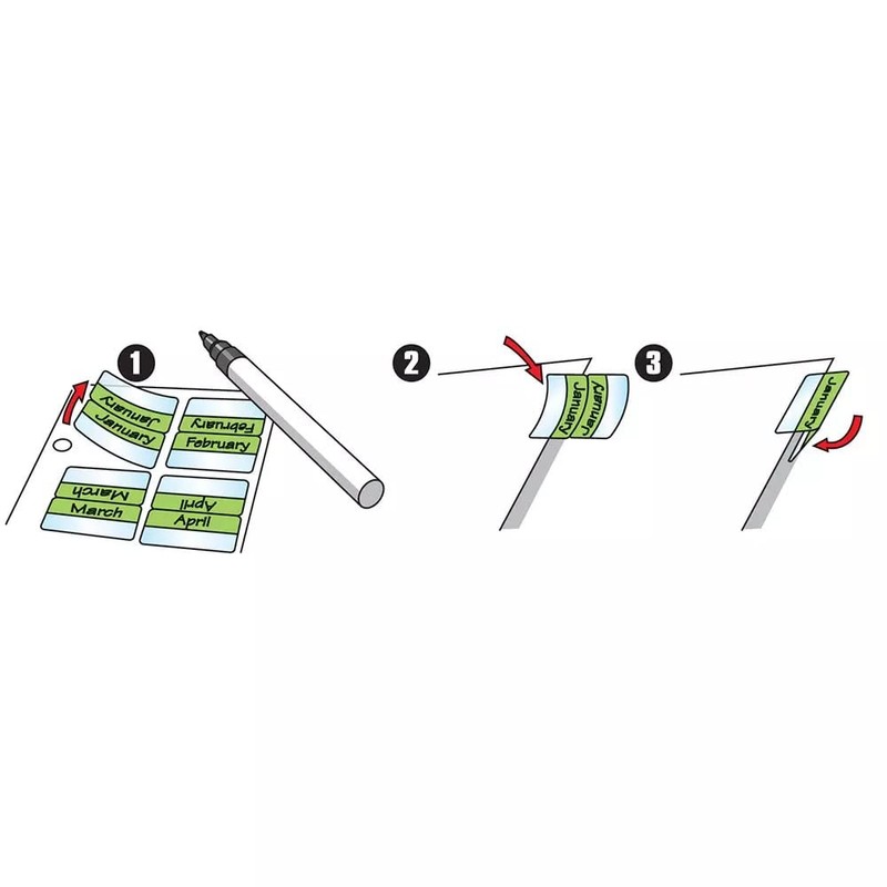 10532 Index-Tabs, selbstklebend, 3 l, 40 mm, verschiedene Farben, 24