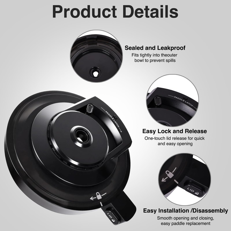 NC 500 Series Outer Bowl Lid and Paddle for Deluxe