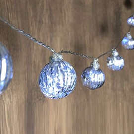 Brite Star G40 Glass Globes LED, 20 Lights, Silver