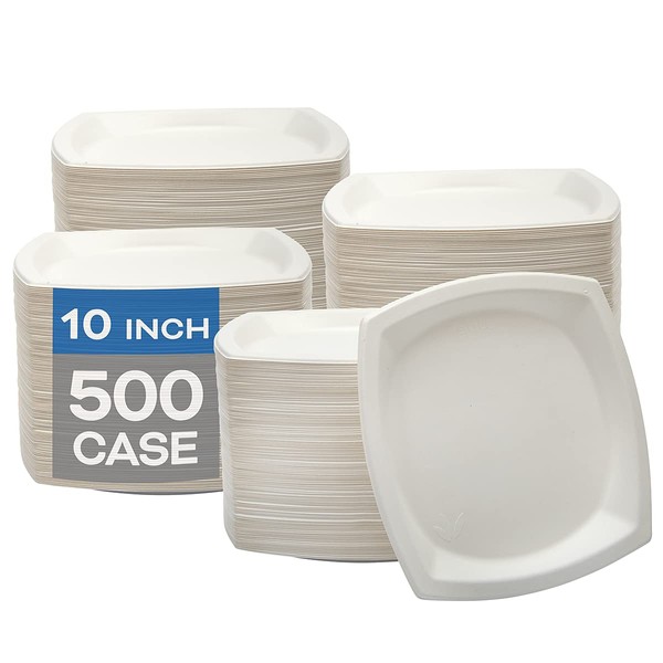 Bare by Solo Eco-Forward 10 in Ivory Bagasse Plate, 10PSC-2050 (500 Count)