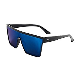 QUINTRA Shadow Oversized Flat Glasses Single Fashion Sunglasses Lens Summer Glasses Glasses Money, blue, One Size