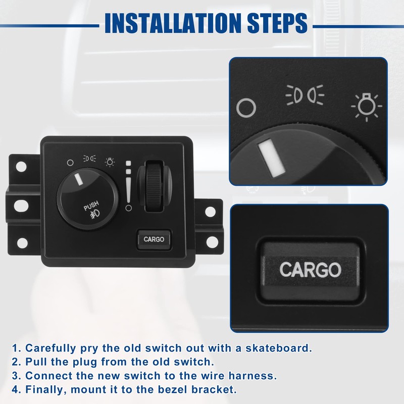 ACROPIX Car Headlight Switch Replacement Fit for Dodge Dakota -