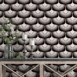 Art Deco Cranes Pattern Wall Stencil - Decorate Your Home for Less - Bathroom Stencils, Deco Stencil, Cranes Stencil, Large Stencil Wall