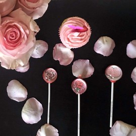 Lovey Dovey Valentines Day Lollipops, Gift Packaged, Watermelon, Picture Lollipops, 10 Pieces