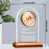 OkiyiD 60th Anniversary Wedding Gift, Anniversary Quartz Clock, Desk Table