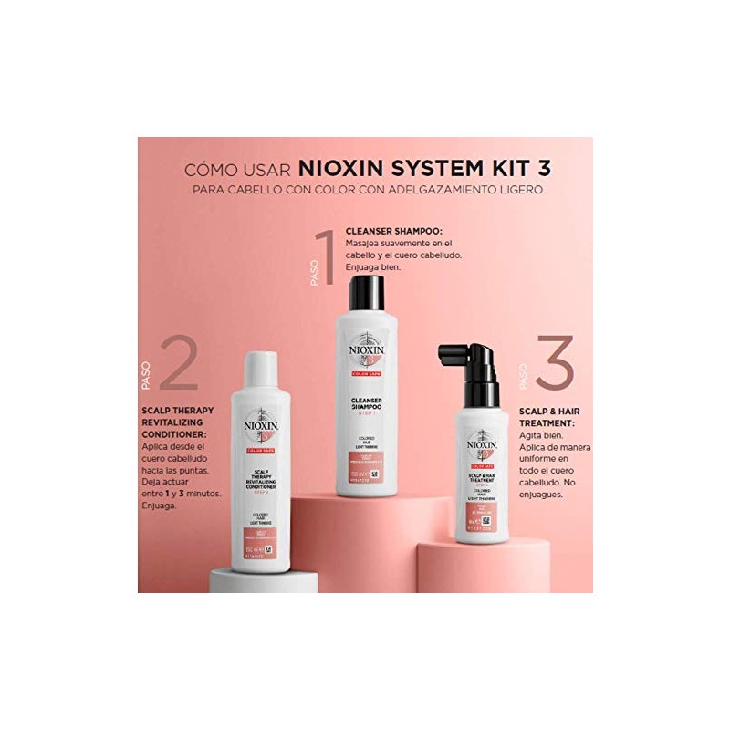Nioxin Kit 3 de Crecimiento de Cabello, para Cada Moderada