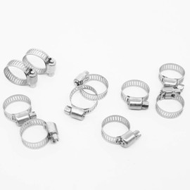Stainless Steel Adjustable Hose Clamps Plumbing Fuel Line Clamps, Automotive and Mechanical Applications Hose Bands Pack of 10 (13-19mm)