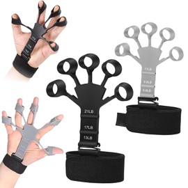 Bzzerumy Hand Trainer 5-Finger Grip Strength Trainer - Set of 2 Forearm Trainers for Intensive Training and Improved Hand Gripper Function