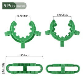 YOKIVE 5 x Connection Clip Laboratory Plastic Clamps | Attachment Glass Instruments Great for 24/25 mm and 24/40 mm Glass Cone Connection Laboratory Connection (Green)