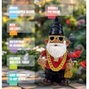 Better Office Products Garden Gnome Statue, 12" Height, Handcrafted Waterproof,