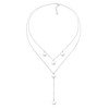 Elli Women's Y-Chain Geo Layer Circle Plate Necklace in 925