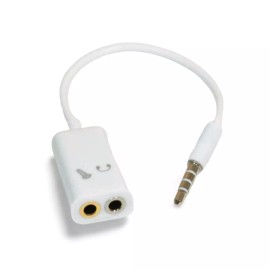 SolutionCables 4in TRRS 3.5mm Plug Connector Male to TRS 3.5mm Female - White