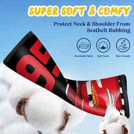 Akkya 2 Pack Seat Belt Cover Pad, Cartoon Seatbelt Cushion Car Seat Strap Pads for Kids Cute Carseat Stroller Shoulder Strap Protector(Unique)