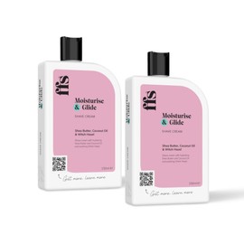 FFS Beauty Natural Shave Cream 300ml Bundle | Moisturising Shea Butter and Coconut Oil - No Parabens & Cruelty Free