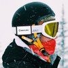 MAXJULI Ski Goggles Pass Holder 2 Pack (Black+Black)