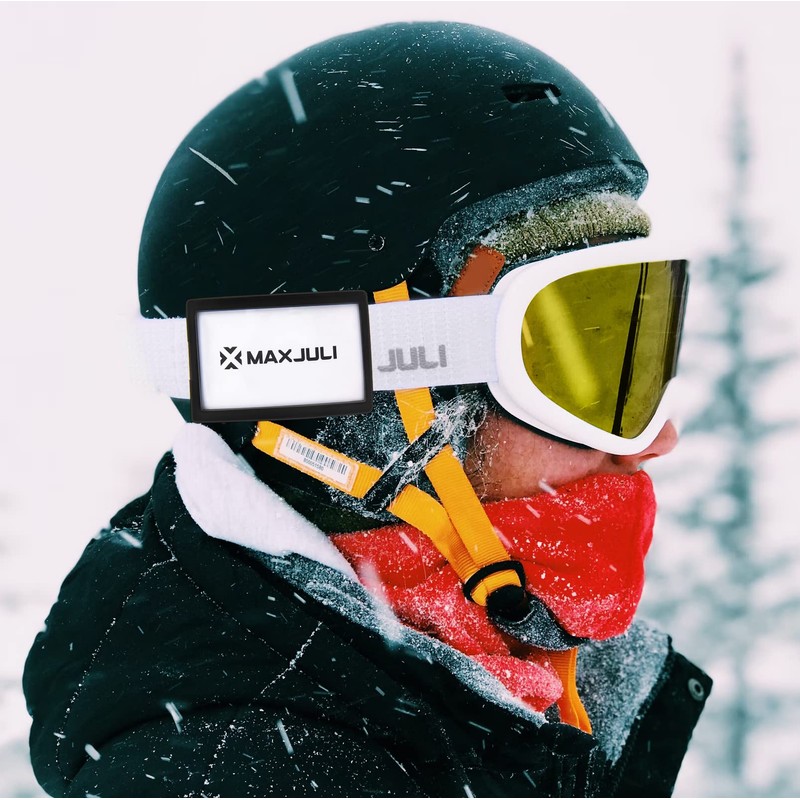 MAXJULI Ski Goggles Pass Holder 2 Pack (Black+Black)