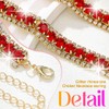 CLOACE Rhinestone Choker Necklace Set Bridal Wedding Necklace Earrings Sets