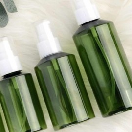Green Empty Pump Essence Bottle Travel Shampoo Empty Bottle 50ml 5ea