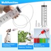 MOTUO 300ml Large Syringe with 130cm Tube Plastic Measuring Syringe