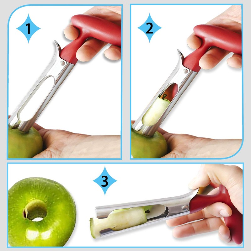SINGARE Apple Cutter Slicer & Corer Kit - 12-Blade Apple