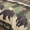Black Forest Décor Black Bear Log Cabin Quilt Bed Set