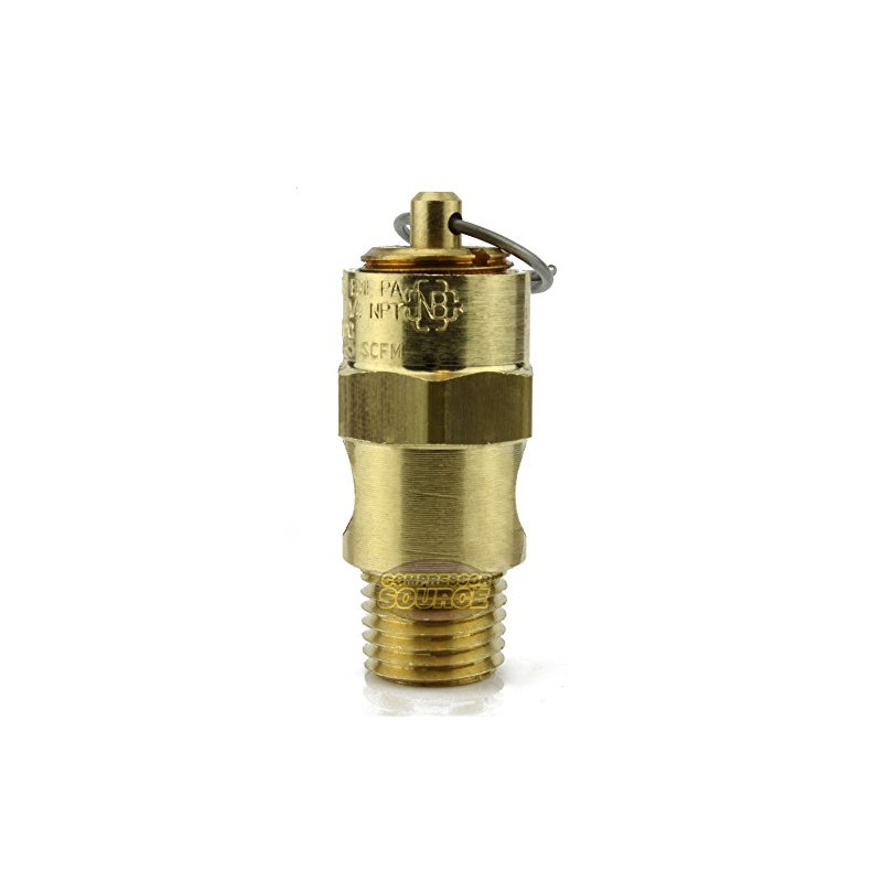 New 1/4" ASME Brass Safety relief Valve 75 PSI American