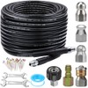 ZOFINE Sewer Jetter Kit for Pressure Washer 100FT, 5800PSI Drain