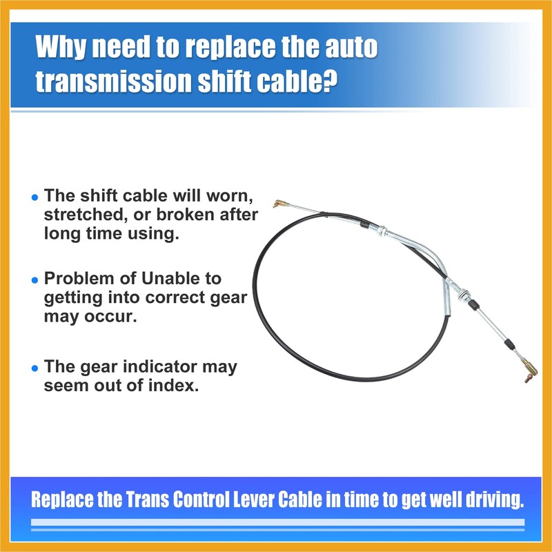 Partuto Auto Gear Shift Cable Transmission Shifter Cable Replace Fit