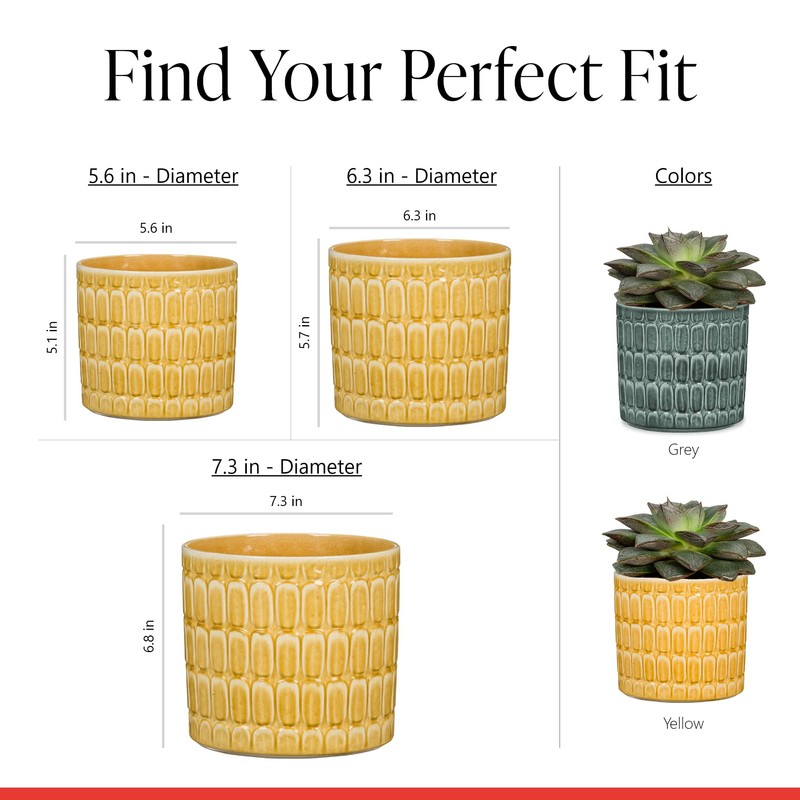 Scheurich Set of 2 Lagom Alma Ceramic Plant Pots -