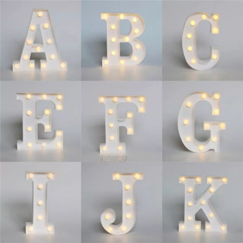Letras Letra J Luminosas Led Decoracion Adorno Centro Mesa Boda