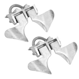 Amoskey Chain Link Fence Gate Latch, Chain Link Fence Parts, Gate Latches for Metal Gates, Fence Gate Latch, Galvanized Gate Latch for 1 3/8" gate Frames and 2 1/2" gate Posts (2, Silver)