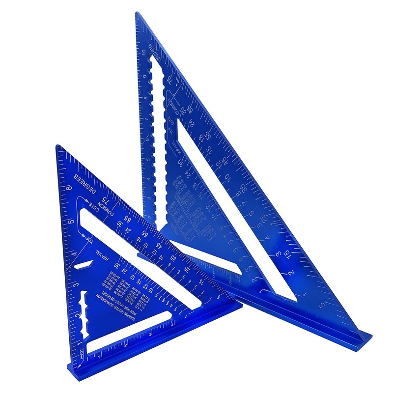 ASNOMY Imperial Triangle Ruler - 7 Inch & 12 Inch